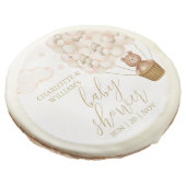 We Can Bearly Wait Teddy Bear Baby Shower Sugar Cookie (Angled)