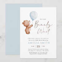 We Can Bearly Wait Teddy Bear Balloon Baby Shower