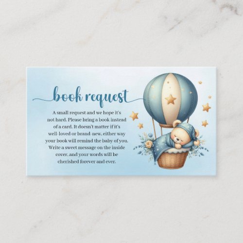We can bearly wait teddy bear balloon book request enclosure card