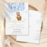 We Can Bearly Wait Teddy Bear Blue Boy Baby Shower Invitation