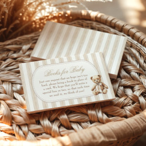 We Can Bearly Wait Teddy Bear Books for Baby Enclosure Card