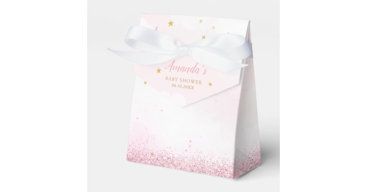 We Can Bearly Wait Teddy Bear Girl Baby Shower Favor Boxes | Zazzle