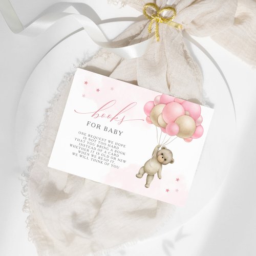 We Can Bearly Wait Teddy Bear GIrl Bring a Book Enclosure Card