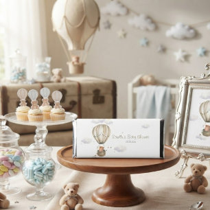 We Can Bearly Wait Teddy Bear Hot Air Balloon Hershey Bar Favors