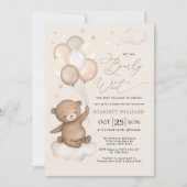 We can Bearly Wait Teddy Bear Neutral Baby Shower Invitation (Front)