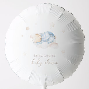 We can Bearly Wait Teddy Bear On Cloud Baby Shower Balloon