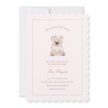 We Can Bearly Wait Teddy Bear Pink Baby Shower