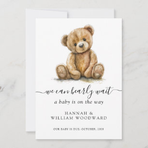 We Can Bearly Wait Teddy Bear Pregancy  Announcement