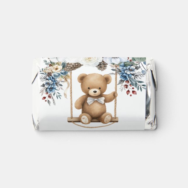 We can Bearly Wait Teddy Bear Sage Green Hershey's Miniatures (Front)