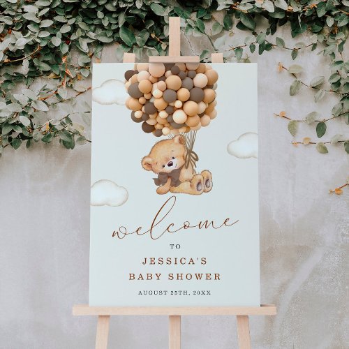 We Can Bearly Wait Teddy Bear Welcome Sign
