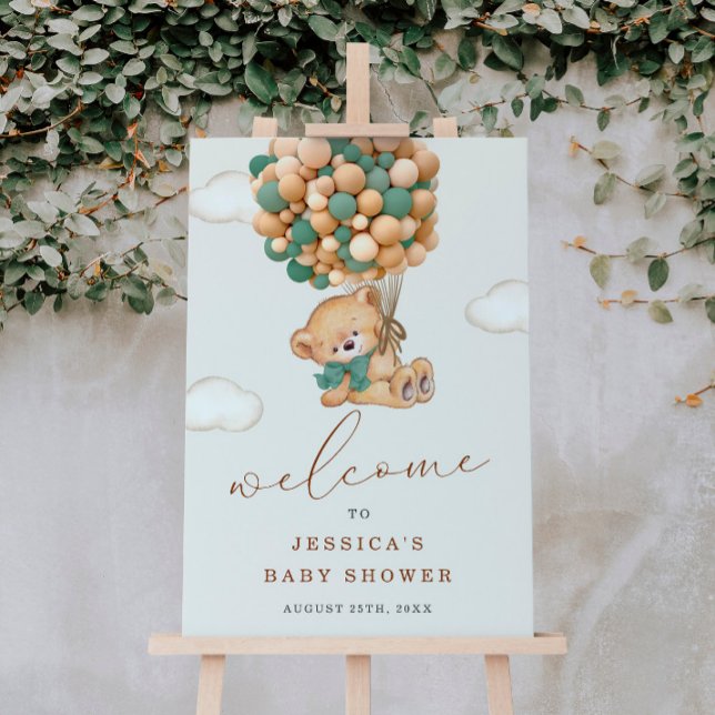 We Can Bearly Wait Teddy Bear Welcome Sign (Creator Uploaded)