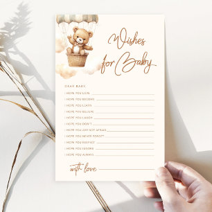 We can bearly wait teddy bear wishes for baby