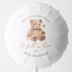 We Can Bearly Wait to Fall In Love Baby Shower Balloon