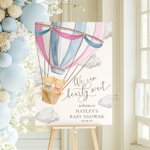 We Can Bearly Wait Twins Baby Shower Foam Board