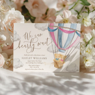 We Can Bearly Wait Twins Baby Shower Invitation