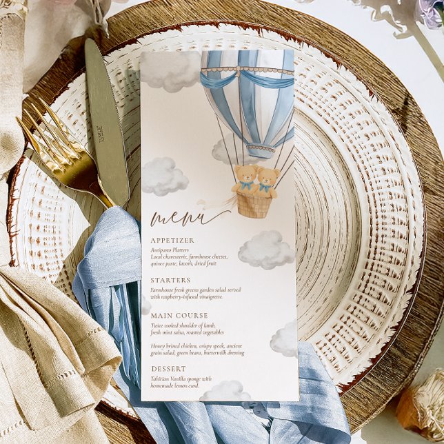 We Can Bearly Wait Twins Baby Shower  Menu (Creator Uploaded)