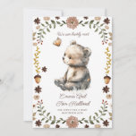 We Can Bearly Wait Watercolor Bear Pregnancy Announcement