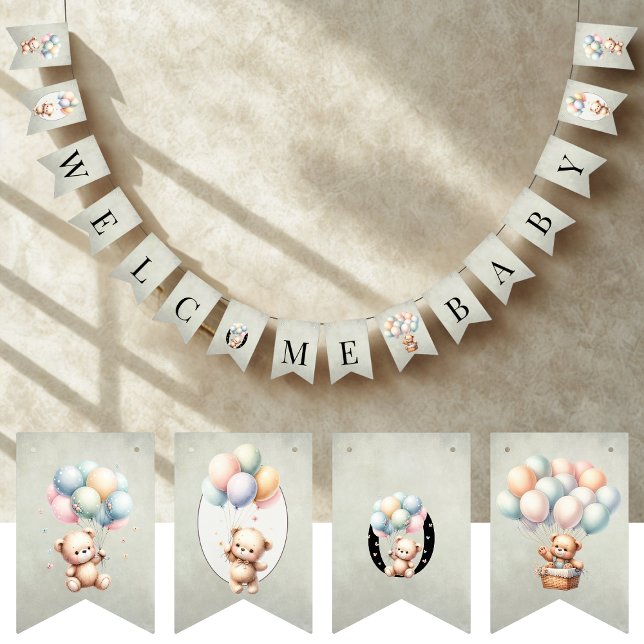 We Can Bearly Wait Welcome Baby Baby Shower Bunting Flags (Creator Uploaded)