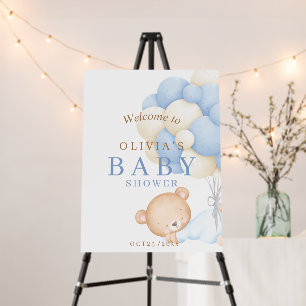 We can Bearly Wait Welcome sign Baby Boy Shower