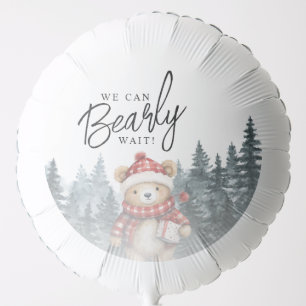 We Can Bearly Wait Winter Baby Shower Balloon