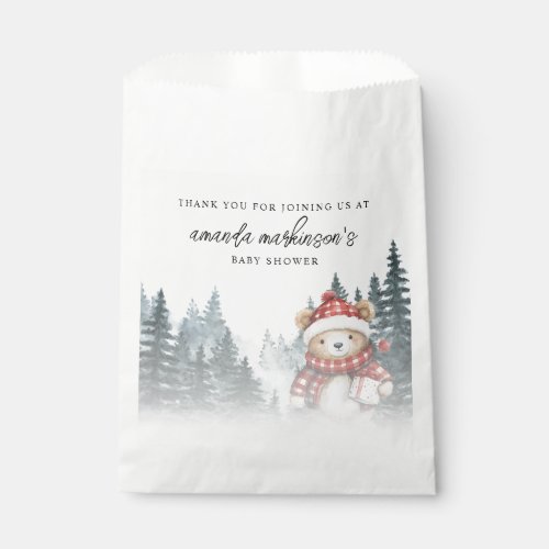 We Can Bearly Wait Winter Baby Shower Favor Bag