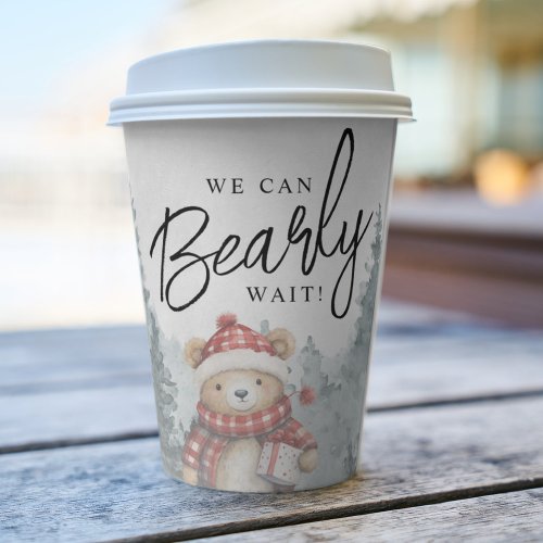 We Can Bearly Wait Winter Baby Shower Paper Cups
