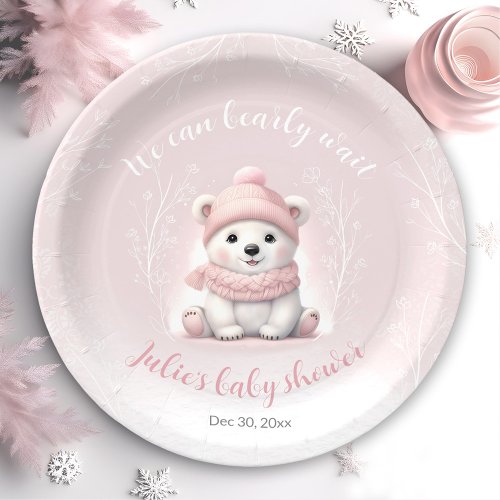 We Can Bearly Wait Winter Baby Shower Paper Plates