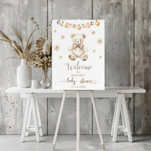 We can bearly wait winter baby shower welcome foam board