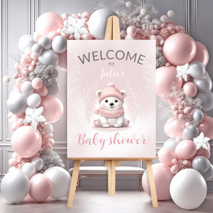 We Can Bearly Wait Winter Baby Shower Welcome Sign