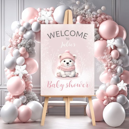 We Can Bearly Wait Winter Baby Shower Welcome Sign
