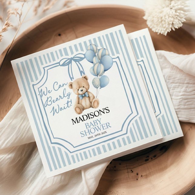 We Can Beary Wait, Baby Shower  Napkins (Creator Uploaded)