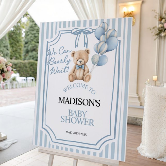 We Can Beary Wait, Baby Shower Welcome Sign (Creator Uploaded)