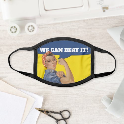 We Can Beat It Rosie The Riveter Face Mask