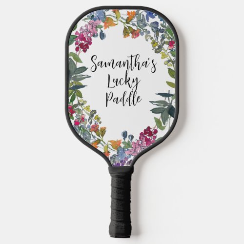 We Can Do Hard Things Inspirational quote Floral Pickleball Paddle