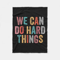 We Can Do Hard Things Retro Vintage Motivational Q