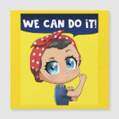 We Can Do It! Anime Rosie the Riveter Chibi Girl (Front)