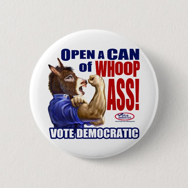 We Can Do It Donkey Button  (Front)