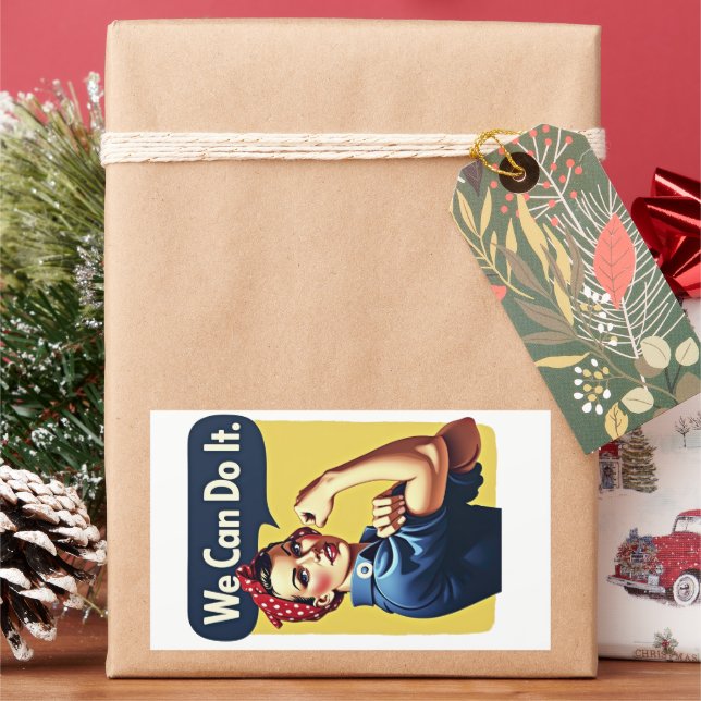 We Can Do It | Famous Feminism  Rectangular Sticker (Holiday)
