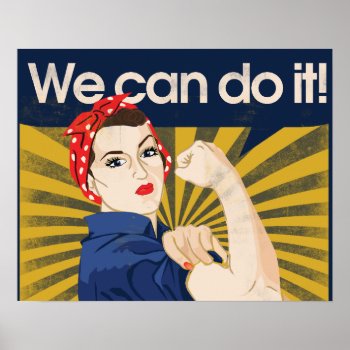 We Can Do It Feminism Poster by Vintage_Bubb at Zazzle
