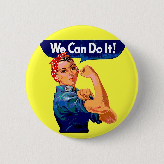 We Can Do It - Motivational Pop Art  Button (Front)