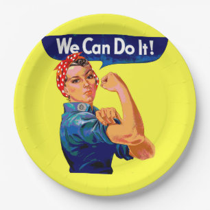 We Can Do It - Motivational Pop Art Paper Plates