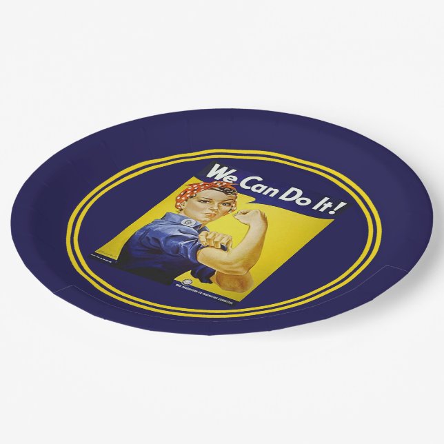 We Can Do It! Paper Plates (Angled)