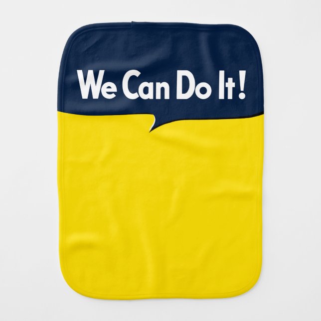We Can Do it Rosie Graphic Bubble Burp Cloth (Front)