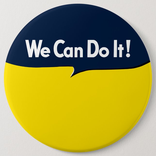 We Can Do it Rosie Graphic Bubble Button (Front)