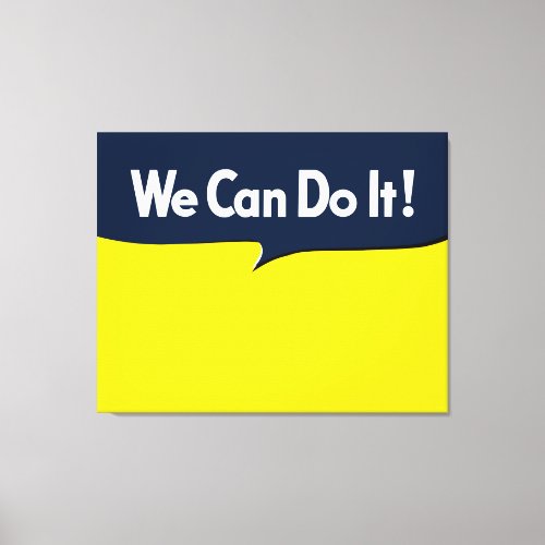 We Can Do it Rosie Graphic Bubble Canvas Print