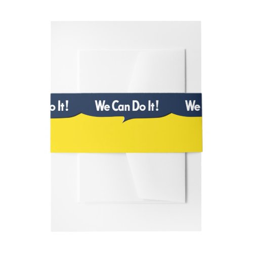 We Can Do it Rosie Graphic Bubble Invitation Belly Band