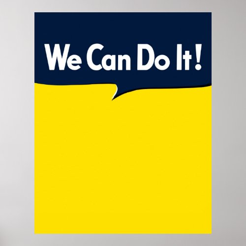 We Can Do it Rosie Graphic Bubble Poster
