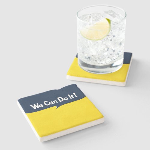 We Can Do it Rosie Graphic Bubble Stone Coaster