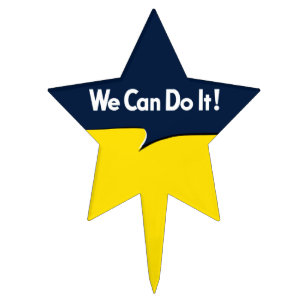 We Can Do it Rosie Headline Cake Topper