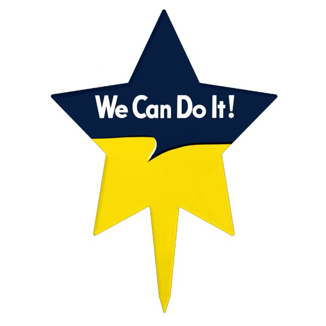 We Can Do it Rosie Headline Cake Topper (Front)